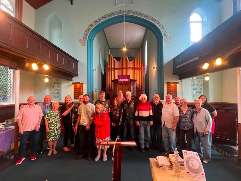 visit of the Merseyside Christian Bikers Association with members of Wavertree Congregational Church